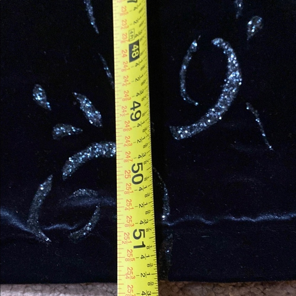 Elegant Y2K Black Velvet Size 14 Embellished Maxi Dress Dark Romance Goth Fall - Picture 8 of 14